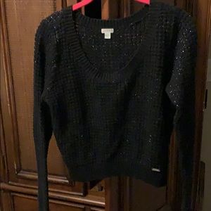 Juniors Guess black crop sweater